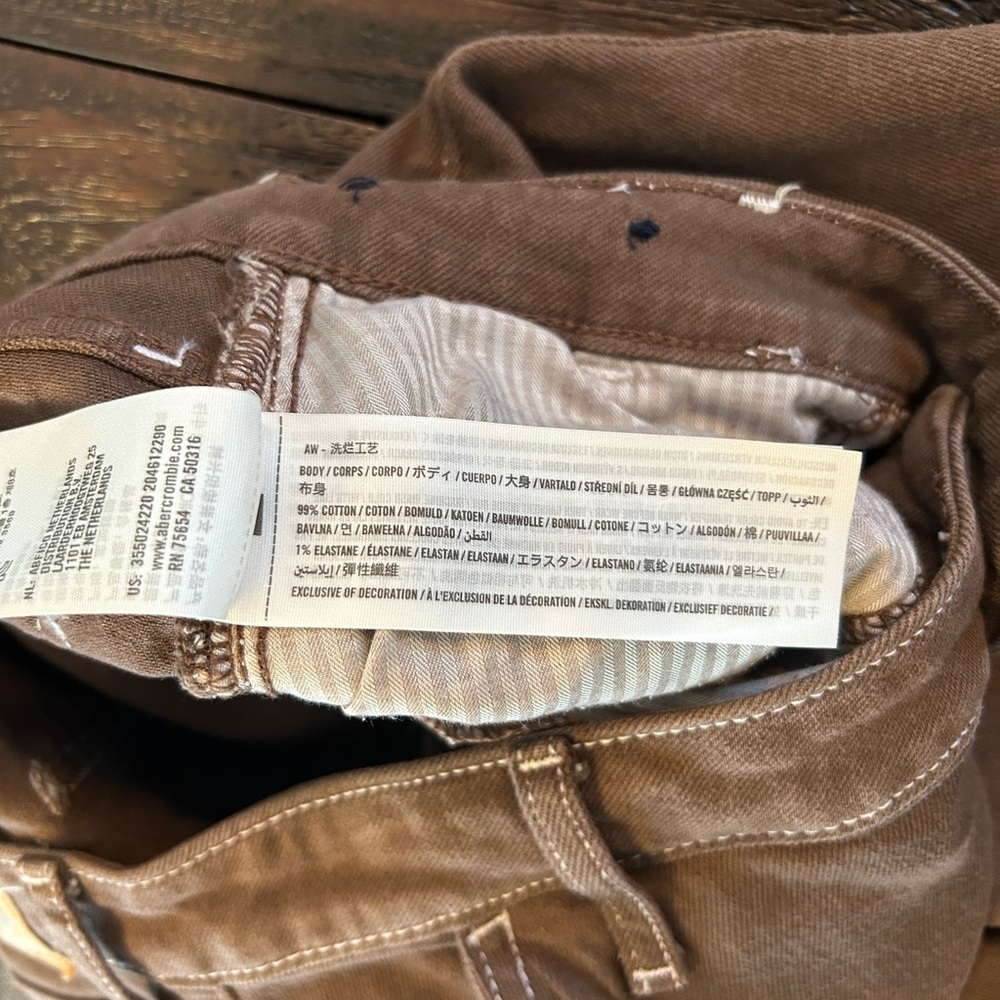 Hollister Y2K Grunge Ultra High-Rise Dad Jean Vintage Stretch- Brown - Picture 7 of 12